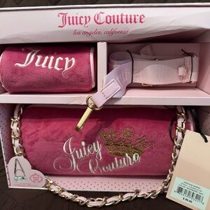 Juicy Couture Pink Crossbody Bag with Gold Chain